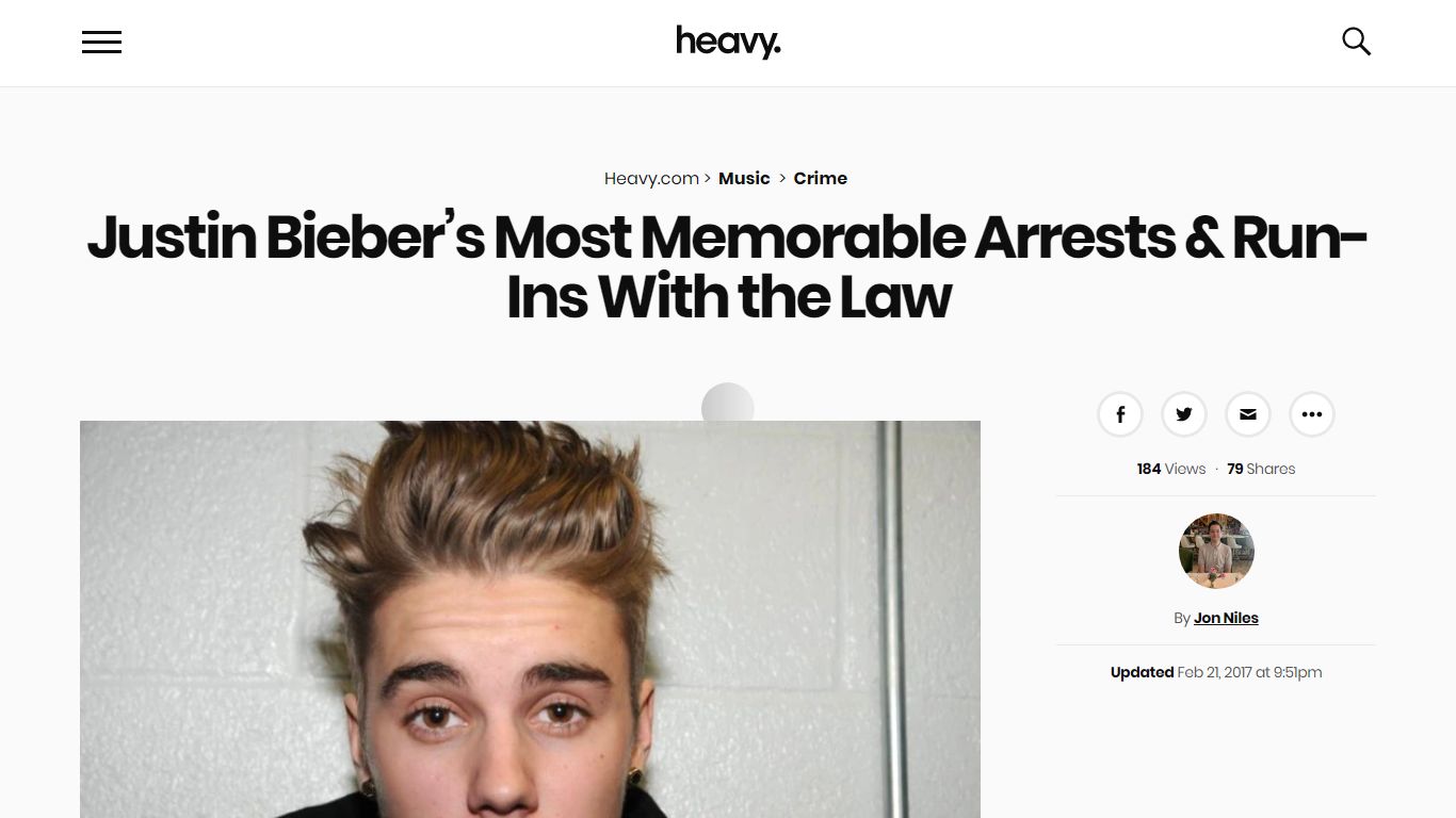 Justin Bieber’s Criminal History of Arrests & More | Heavy.com