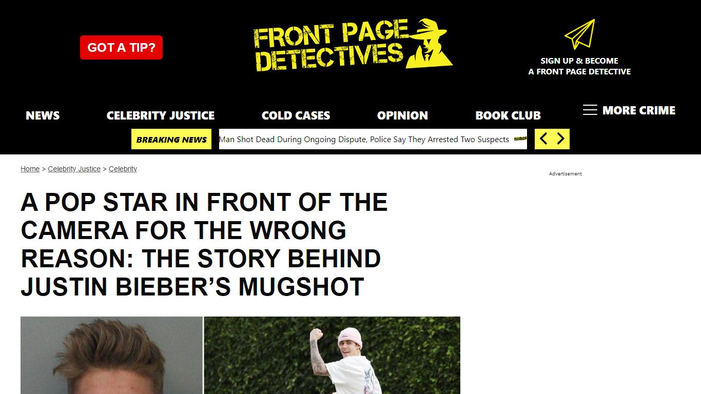 The story behind Justin Bieber's arrest and mugshot - Front Page Detectives